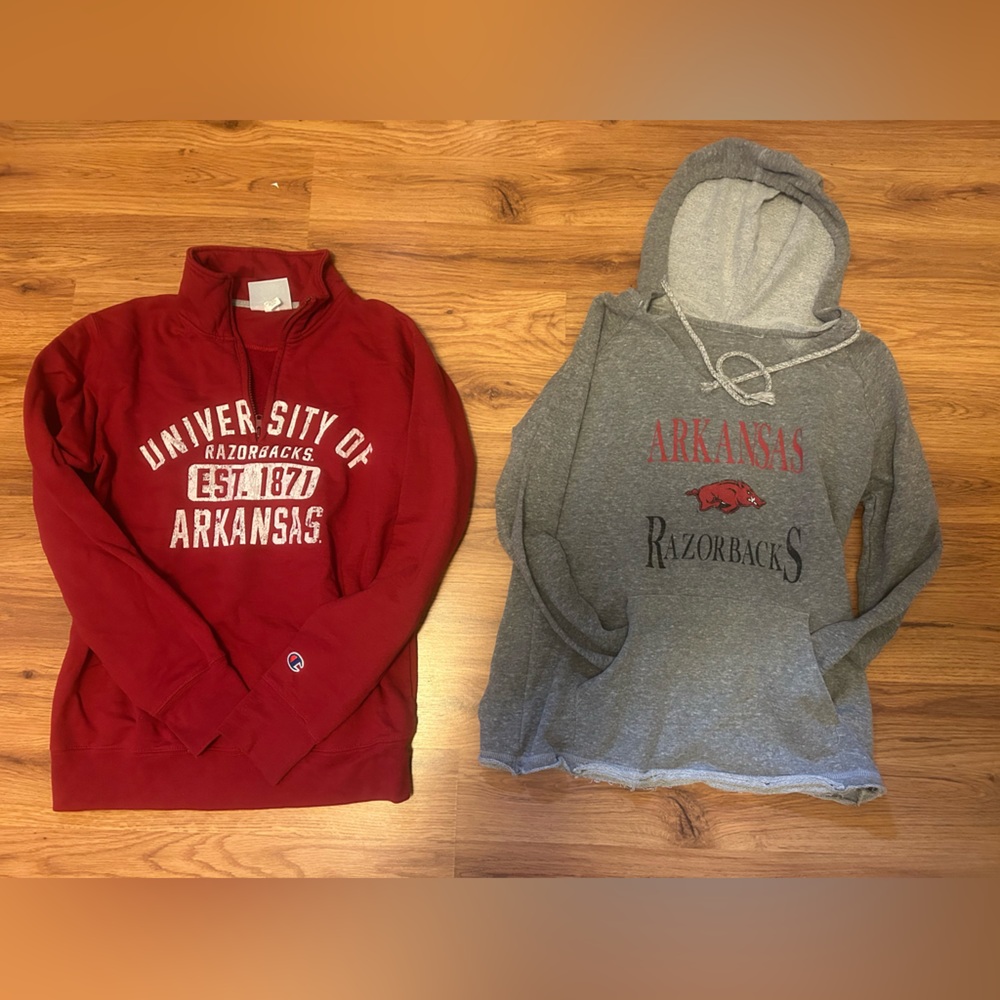 University of Arkansas Razorbacks women’s sweaters, set of two size small